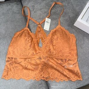 aerie lace padded racerback bralette size M